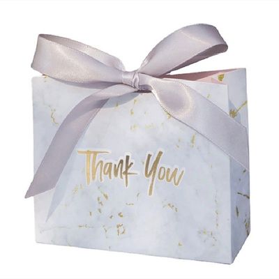 Hot Stamping Surface Handling Small Packaging Paper Bag for Wedding Candy Chocolate