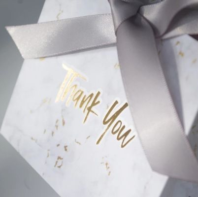 Hot Stamping Surface Handling Small Packaging Paper Bag for Wedding Candy Chocolate