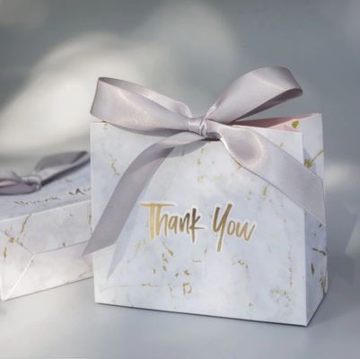 Hot Stamping Surface Handling Small Packaging Paper Bag for Wedding Candy Chocolate