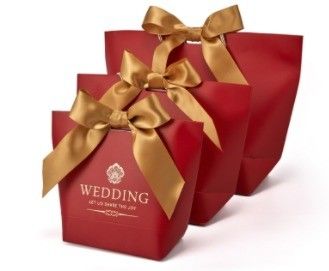 Hot Stamping Surface Handling Small Packaging Paper Bag for Wedding Candy Chocolate