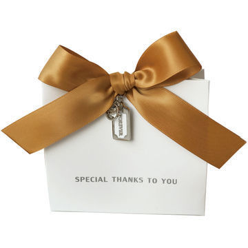 Eco-friendly Custom Printed Logo Creative Bow Shopping Bag for Cosmetics and Jewelry