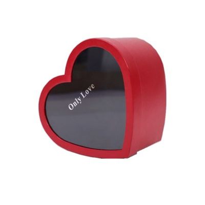 Heart Shaped Chocolate Candy Flower Gift Paper Packaging Box with Clear PVC Window