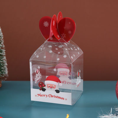 Custom Logo Folding Plastic PVC Cake Box Clear Gift PET Box For Christmas Apple Candy