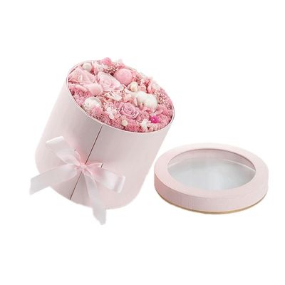 Double Layer Flower Package Custom Round Rotation 2 Two Dual Rotatable Gift Floral Box