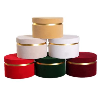Flower Package Suede Velvet Cardboard Rose Box Packaging for Gift Hat Paper Box Custom