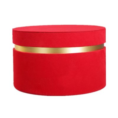 Flower Package Suede Velvet Cardboard Rose Box Packaging for Gift Hat Paper Box Custom