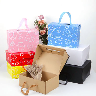 Black Pink Corrugated Clothing Shipping Packaging with Design Logo Mailer Box for Dress Shoes