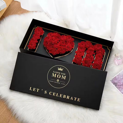 Customized Floral Design I Love U flower Gift Box Paper for Luxury Mother's Day