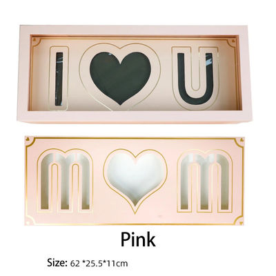 Customized Floral Design I Love U flower Gift Box Paper for Luxury Mother's Day