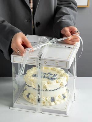 Square Plastic Cake Box