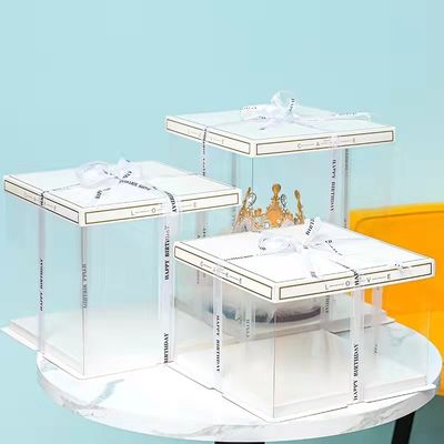 Square Plastic Cake Box