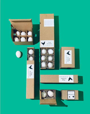 Custom Unique Surprise Egg Trays Cardboard Paper Roll Packaging for Quail and Goose Eggs