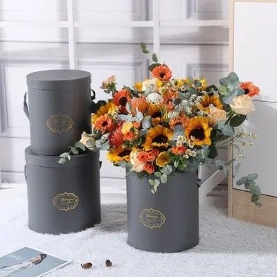 Bio-degradable Round Floral Cylinder Boxes for Environmentally-Friendly Packaging