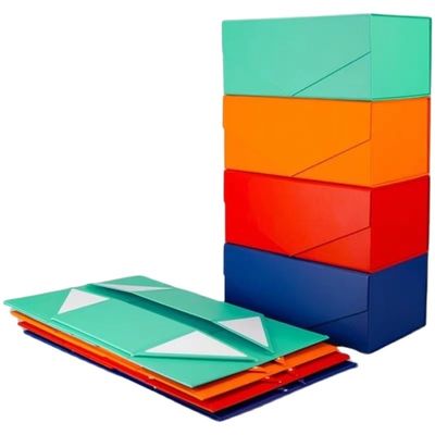 Recycled Gift Cardboard Foldable Boxes Magnetic Closure Packaging Folding For Cosmetic Wig Shoe