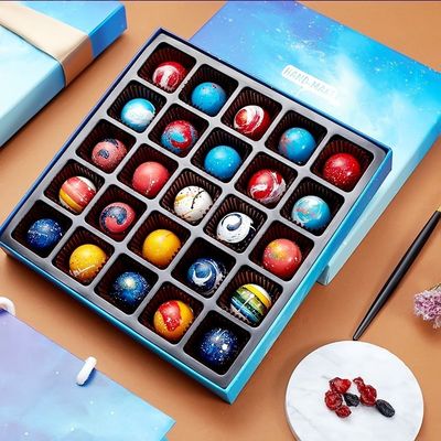 Modern Luxury CMYK Bonbon Paper Box for Romantic Wedding Chocolate Packaging