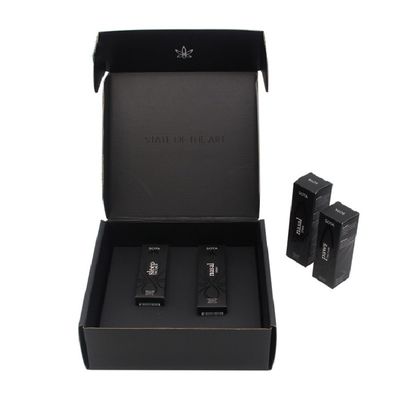 Custom Folding Corrugated Box With Gold Foil Printing For Candle Jar Holder Packaging