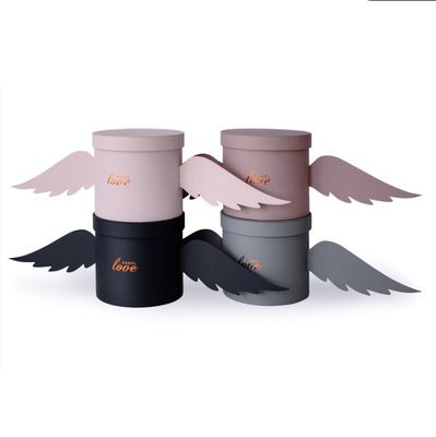 Velvet Cylindrical Paper Bouquet Flower Box Arrangements Luxury Packaging Custom